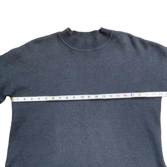 Anthropologie Sunday In Brooklyn Dark Gray 3/4 Sleeve Crew Neck Sweater Small - Picture 8 of 13